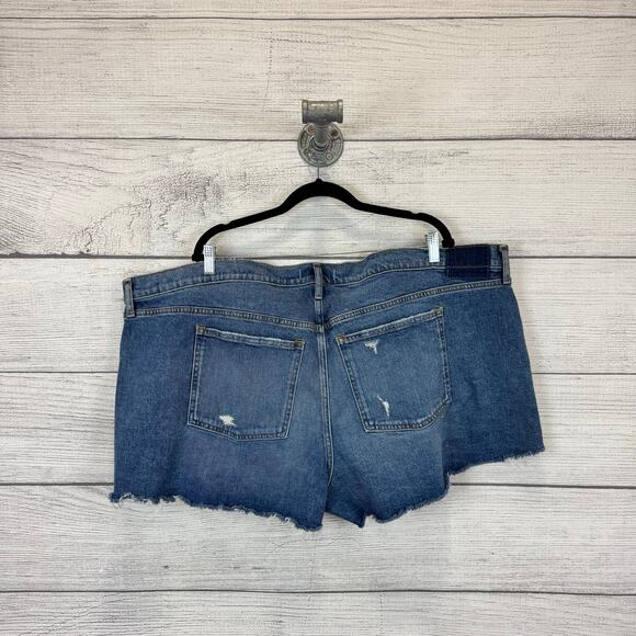 Abercrombie & Fitch Plus Size Low Rise Denim Cut Off Shorts Size 24/37 - Picture 6 of 7
